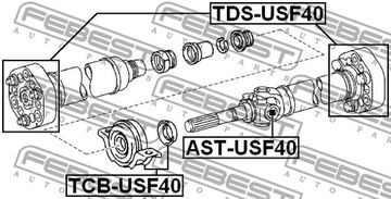 ПРИВОДНОЙ ВАЛ КРЕСТОВОЙ LEXUS LS460/460L USF4 2006 г.