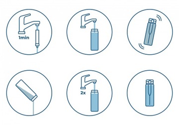 СТЕКЛЯННАЯ Бутылка с фильтром Wessper ActiveMax 0,68л синяя + 3x фильтра