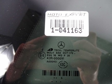 MERCEDES ML W164 SKLO (OKNO) KAROSERIE PRAVÝ ZADNÍ PRAVÁ