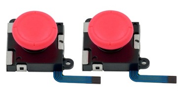 2X JOYSTICK 3D GAŁKA ANALOG JOY-CON DRĄŻEK CZERWONY NINTENDO SWITCH KOMPLET