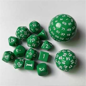 15x многогранные игральные кости, сувениры для вечеринок, развлекательные игрушки, зеленые акриловые игральные кости