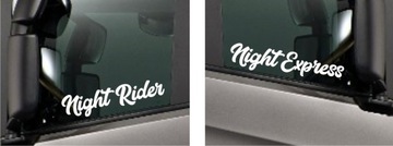 Naklejka na tira bus ciężarówkę NIGHT EXPRESS RIDER *WZORY *KOLORY *40cm