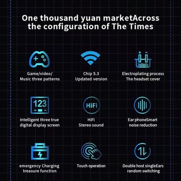 YD04 БЕСПРОВОДНЫЕ НАУШНИКИ-ВКЛАДЫШИ СПОРТИВНЫЕ ИГРЫ POWERBANK ЧЕРНЫЕ