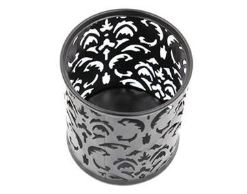 2 SZT. METALOWY POJEMNIK NA DŁUGOPISY POJEMNIK ORGANIZATOR W POJEMNIKU (CZARNY)