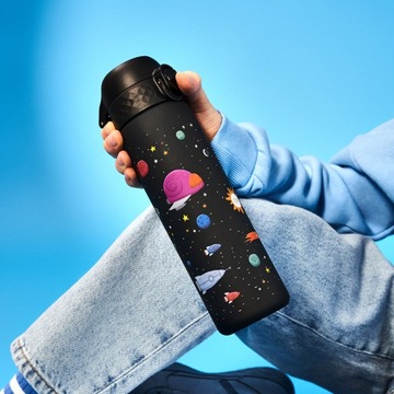 Черная бутылка SPORT с принтом Planets Space ION8 0,5 л