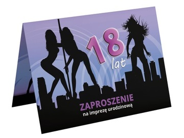 Zaproszenia na 18 Urodziny Osiemnastkę A6wz13