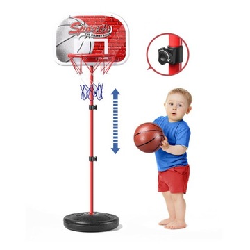 Баскетбольный комплект ДЛЯ ДЕТЕЙ 80-145см НАСОС ДЛЯ МЯЧОВ ПОДСТАВКА