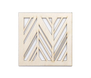 10 x 10 cm Panel Ażur Podkładka drewniana w47