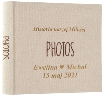ALBUM NA ZDJĘCIA Z GRAWEREM 200 ZDJĘĆ 10X15 SZYTY OPIS PERSONALIZOWANY