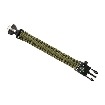 Браслет выживания M-Tac Paracord Firestarter Свисток Компас Olive M