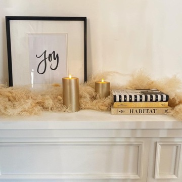 3X ŚWIECZKA LED RUCHOMY PŁOMIEŃ WIECZNA ŚWIECA WKŁAD ZESTAW ZŁOTE 10cm 7096