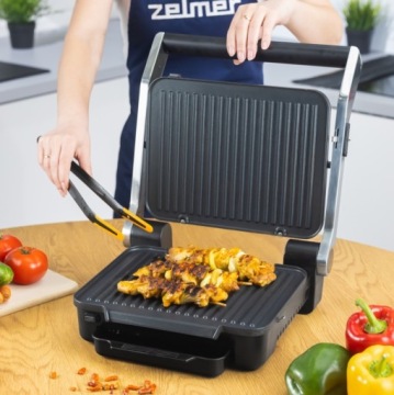 Электрический гриль Zelmer ZPR 2600 2000Вт, сталь