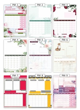 MIESIĘCZNY PLANER MAGNETYCZNY A3 magnes na lodówkę