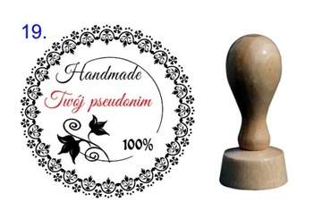 Pieczątka Stempel R60mm HAND MADE ręcznie robione Handmade