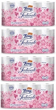 FOXY Jedwab Papier toaletowy trzywarstwowy A8 x4