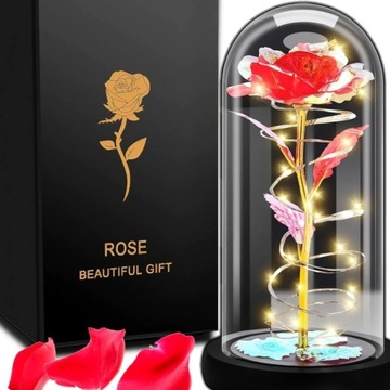 ВЕЧНАЯ РОЗА В СТЕКЛЕ, СВЕТЯЩИЙСЯ СВЕТОДИОД В КОРОБКЕ ИДЕЯ ПОДАРКА НА ДЕНЬ МАТЕРИ