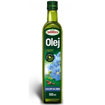 Olej Lniany Tłoczony na Zimno 500 ml - Targroch
