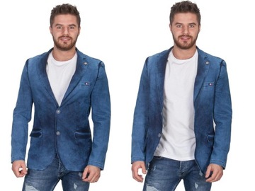 Marynarka męska jeansowa silvenero rozmiar 60