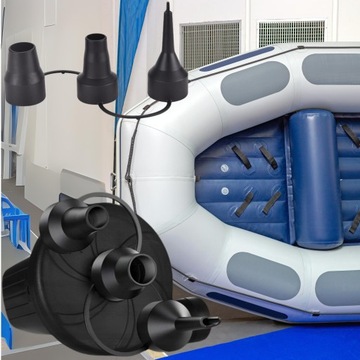 ELEKTRYCZNA POMPKA DO MATERACA PIŁKI BASENU AUTA 12V/230V 5w1 + 3 KOŃCÓWKI