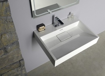 АМУР умывальник 60х15х45см, конгломерат, белый