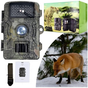 KAMERA LEŚNA FOTOPUŁAPKA 1080FHD IR 801 FULL HD Czujnik RUCHU Ukryta Kamera
