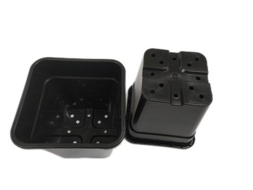 Деревянный садовый цветочный горшок для террасы, балкона, пластиковая вставка, 2х18 л.