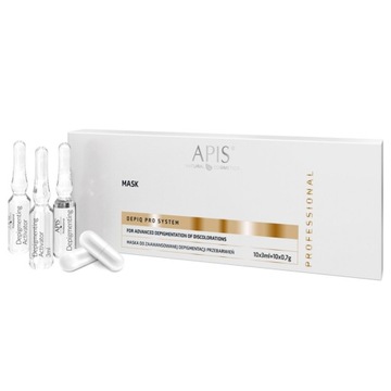 APIS DEPIQ PRO SYSTEM MASKA DO ZAAWANSOWANEJ DEPIGMENTACJI PRZEBARWIEń, 10X