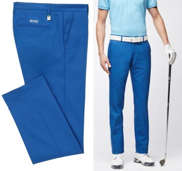 HUGO BOSS Golf Slim Fit HAKAN 6 spodnie materiałowe jak Nowe roz M 50 W34