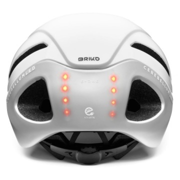 Велосипедный шлем BRIKO E-ONE со светодиодной подсветкой спереди/сзади Размер M 53–58 см