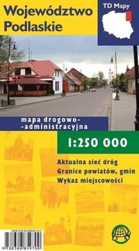 WOJEWÓDZTWO PODLASKIE PODLASIE MAPA LAMINOWANA TD