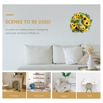 Гирлянда из подсолнухов, искусственный световой венок