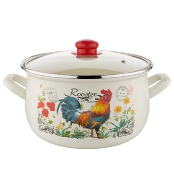 Garnek Emaliowany Pyza Kogucik 4 L