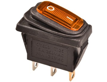 Przełącznik średni 230V SW-KCD3-AC żółty