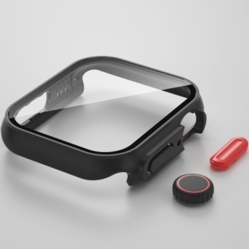 Case + Glass for Apple Watch 4 5 6 SE 44 мм | Жилищное покрытие отличные цвета