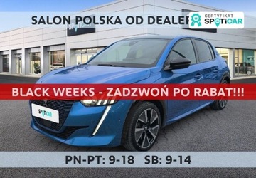 Peugeot 208 II e-208 Elektryczny 136KM 2022 Peugeot 208 e-208 GT SalonPL FVat Niski Przebieg Od Reki Zadbany 136KM