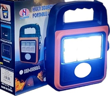 LATARKA MOCNA SOLARNA LAMPA POWER BANK AKU USB