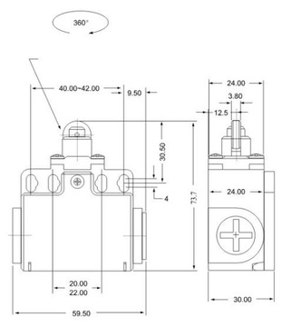 Концевой выключатель с роликом VT102