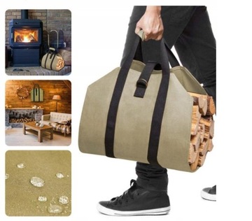 SUPER KOSZ TORBA NOSIDŁO WOREK PLECAK NA OPAŁ DREWNO CHRUST SZCZAPY KOMINEK