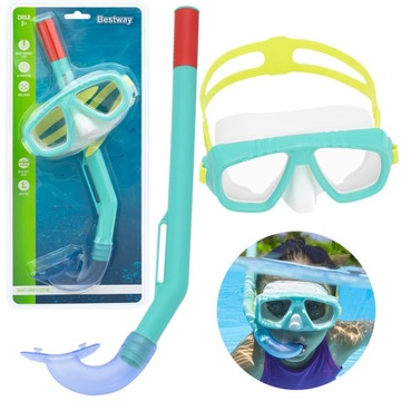 ZESTAW DO NURKOWANIA dla DZIECI MASKA RURKA 3-6lat UV Bestway 24018