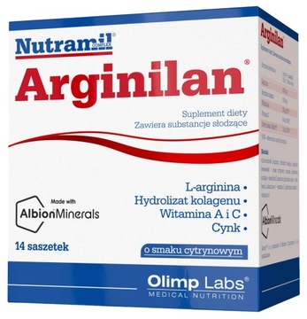 Olimp Arginilan na gojenie ran i odleżyn o smaku cytrynowym 14 saszetek