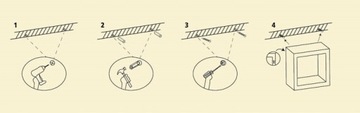 3 x НАБОР ПОДВЕСНЫХ ПОЛОК, БЕЛЫЙ ДЕКОР