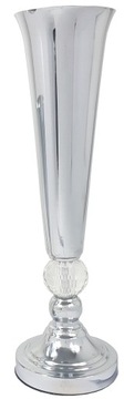 Srebrny wazon metalowy wys 46 cm GLAMOUR