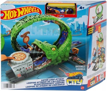 HOT WHEELS HKX39 PĘTLA KROKODYLA TOR WYRZUTNIA