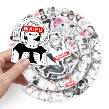 Naklejki Sexy Waifu Anime MIX 25 sztuk