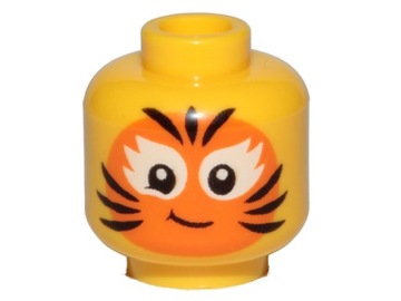 Lego Nowa Głowa Główka Żółta pomalowana twarz kot 3626cpb2378