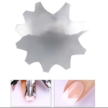 Szablon do paznokci zdobień malowania frencha manicure wzornik D