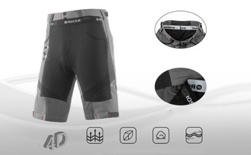 Велосипедные шорты 2в1 4D MTB с многофункциональной вставкой YPK020 XL GR