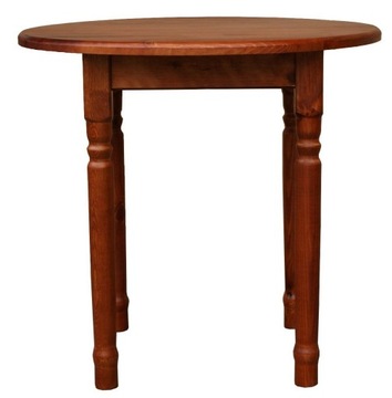 STÓŁ KUCHENNY OKRĄGŁY SOLIDNY TOCZONY 90 CM KALWADOS