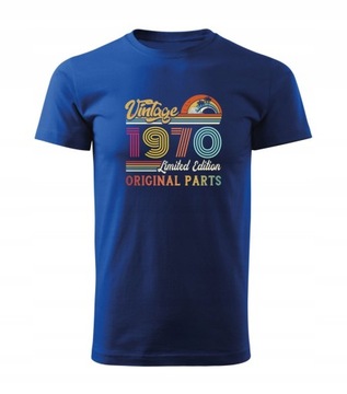 Koszulka T-shirt VINTAGE 1970 urodziny prezent