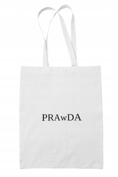 Eco Torba Torebka Shoperka bawełniana PRAwDa Modna Biała